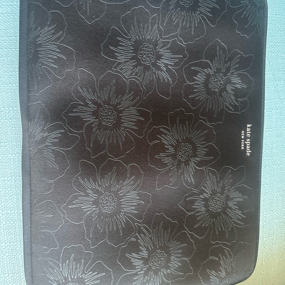 Kate Spade Black Floral Pouch
